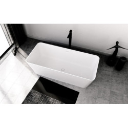Volně stojící vana Polysan LEYLA 170x78 cm solid surface levá i pravá orientace bílá matná 92530
