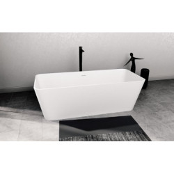 Volně stojící vana Polysan LEYLA 170x78 cm solid surface levá i pravá orientace bílá matná 92530