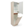 Koupelnová skříňka vysoká s košem na prádlo SAT Fusion 40x149x33 cm pískově béžová mat SATFUSIONV40BEK