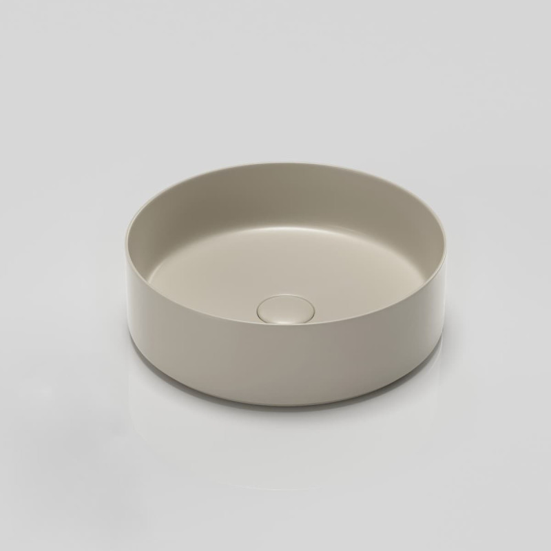 Umyvadlo na desku SAT Mood 36x36 cm béžová matná bez otvoru pro baterii, bez přepadu SATM3636KM