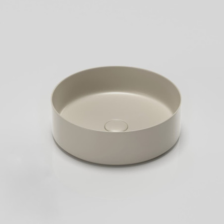 Umyvadlo na desku SAT Mood 36x36 cm béžová matná bez otvoru pro baterii, bez přepadu SATM3636KM