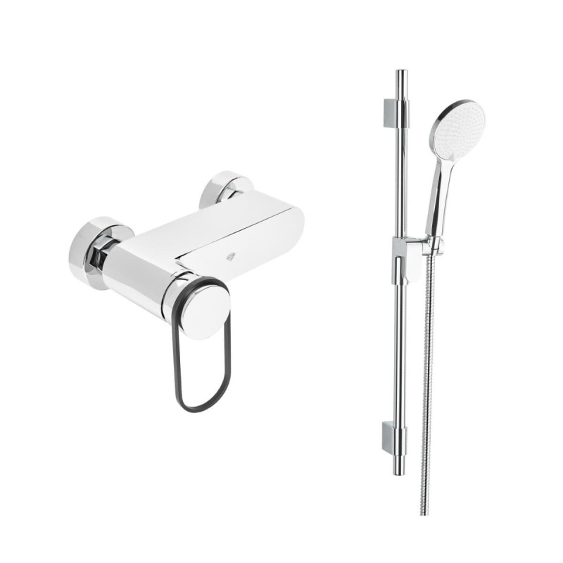 Sprchová baterie SAT Fusion se sprchovým setem 150 mm chrom SATBSFU268KPCSET