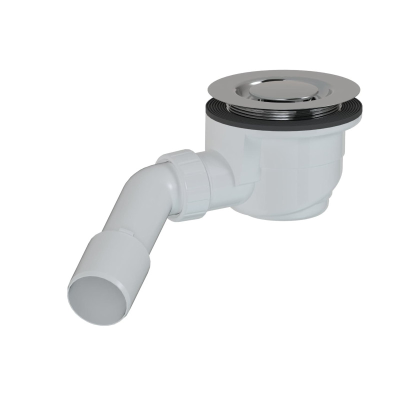 Vaničkový sifon designový MULTI 90 x 40/50mm chrom krytka E90KOCRD