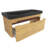 Koupelnová skříňka s umyvadlem SAT Fusion 97,5x43x45 cm dub medový mat SATFUSION100DMBKM