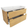 Koupelnová skříňka s umyvadlem SAT Fusion 97,5x53x45 cm dub medový mat SATFUSION2100DMMW