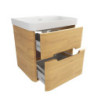 Koupelnová skříňka s umyvadlem SAT Fusion 57,5x53x45 cm dub medový mat SATFUSION260DMMW