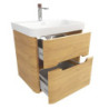 Koupelnová skříňka s umyvadlem SAT Fusion 57,5x53x45 cm dub medový mat SATFUSION260DMUBA