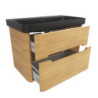 Koupelnová skříňka s umyvadlem SAT Fusion 77,5x53x45 cm dub medový mat SATFUSION280DMBKM