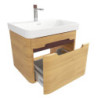 Koupelnová skříňka s umyvadlem SAT Fusion 57,5x43x45 cm dub medový mat SATFUSION60DMUBA