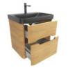 Koupelnová skříňka s umyvadlem SAT Fusion 57,5x53x45 cm dub medový mat SATFUSION260DMBKMB