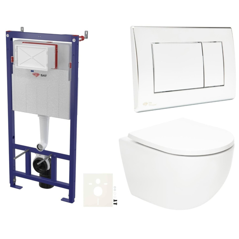 Závěsný wc set do lehkých stěn / předstěnová SAT Fusion SIKOSSTORFU21