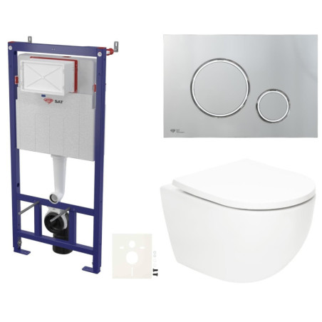 Závěsný wc set do lehkých stěn / předstěnová SAT Fusion SIKOSSTORFU71