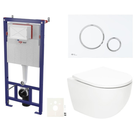 Závěsný wc set do lehkých stěn / předstěnová SAT Fusion SIKOSSTORFU76