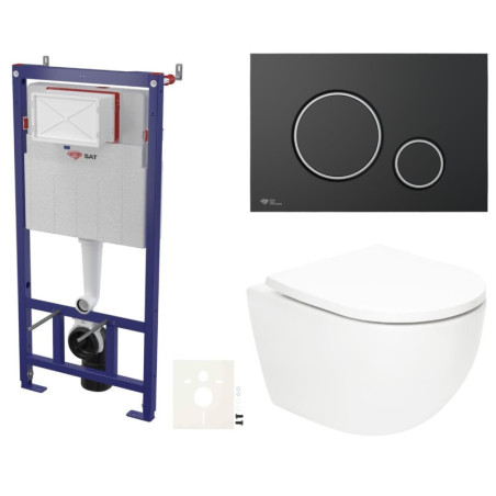 Závěsný wc set do lehkých stěn / předstěnová SAT Fusion SIKOSSTORFU78