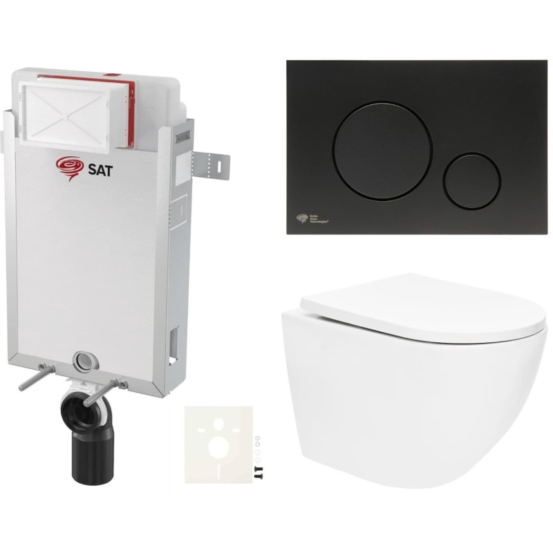 Závěsný wc set k zazdění SAT SIKOSZTOR6768