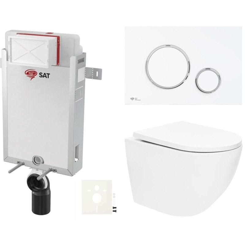 Závěsný wc set k zazdění SAT SIKOSZTOR6776