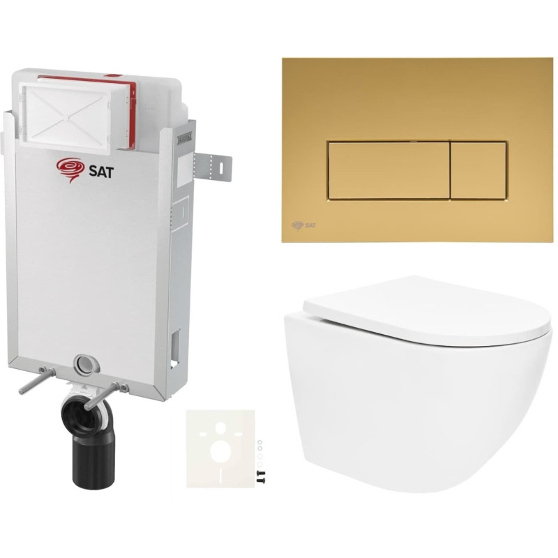 Závěsný wc set k zazdění SAT SIKOSZTOR67GM