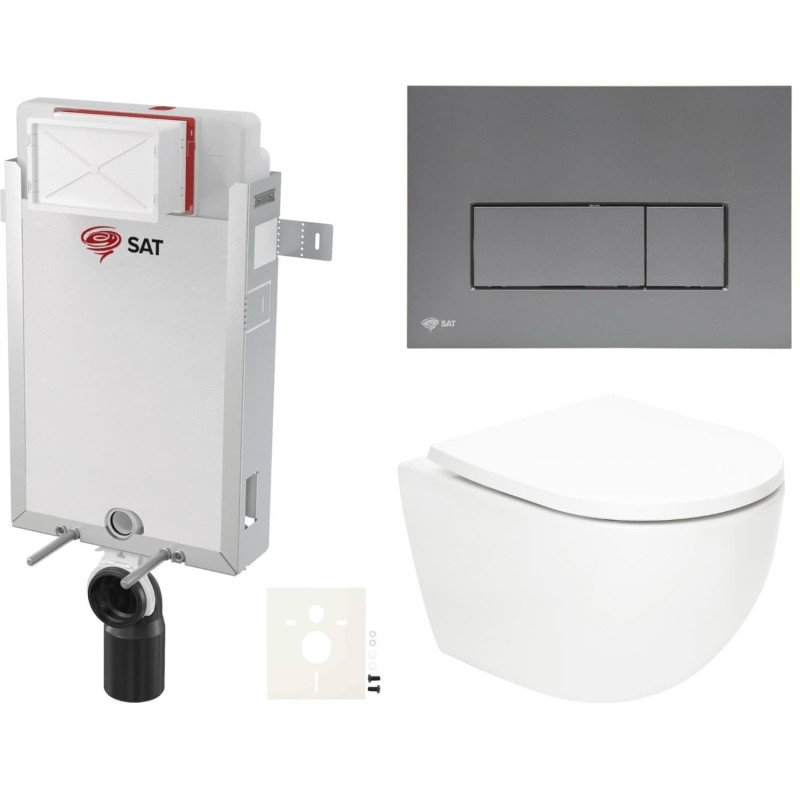 Závěsný wc set k zazdění SAT Fusion SIKOSZTORFUGMM