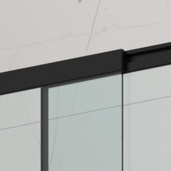 Vanová zástěna SAT Vision 140x120 cm černá SATVZVI120CT