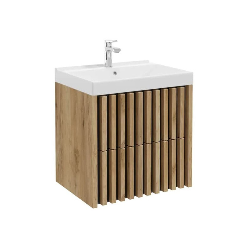 Koupelnová skříňka s umyvadlem SAT Delano 60x56x45 cm dub mat DELANO60ZDCUM