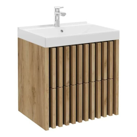 Koupelnová skříňka s umyvadlem SAT Delano 60x56x45 cm dub mat DELANO60ZDCUM