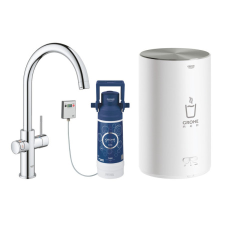 Dřezová baterie GROHE Red s výpustí chrom 30083001