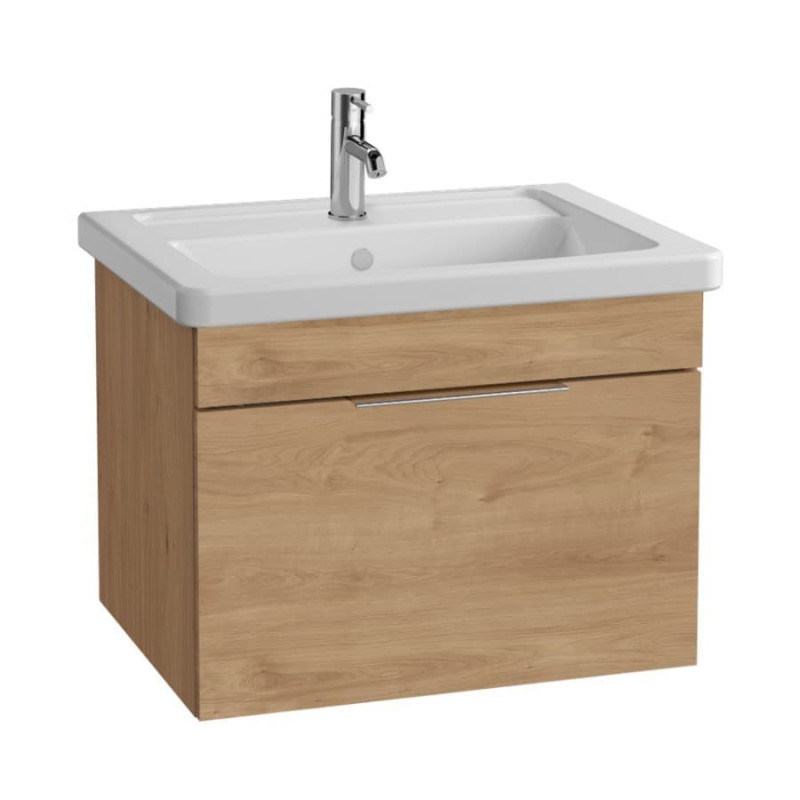 Koupelnová skříňka s umyvadlem VitrA Mia 64,5x49,5x43,5 cm dub MIA6049D