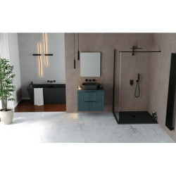 Sprchová vanička čtvercová Polysan Flexia 90x90 cm litý mramor antracit 71546.51