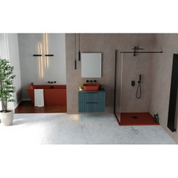 Sprchová vanička čtvercová Polysan Flexia 100x100 cm litý mramor hnědá 71552.71