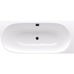 Volně stojící vana Polysan Sussi 160x70 cm litý mramor pravá bilá/antracit 90191R.52