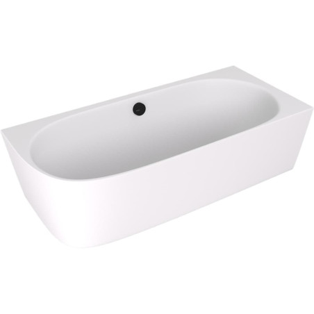 Volně stojící vana Polysan Sussi 160x70 cm litý mramor pravá bílá matná 90191RMAT