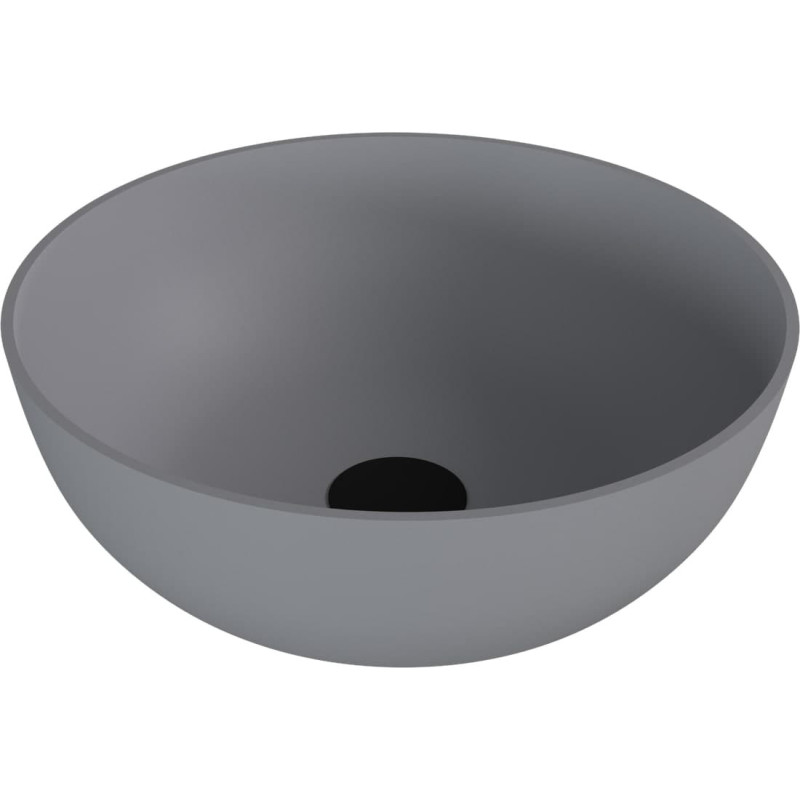 Umyvadlo na desku Polysan Banera 39x39 cm šedá matná bez přepadu 14337.31