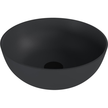 Umyvadlo na desku Polysan Banera 39x39 cm antracit mat bez přepadu 14337.51