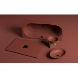 Umyvadlo na desku Polysan Banera 39x39 cm hnědá mat bez přepadu 14337.71