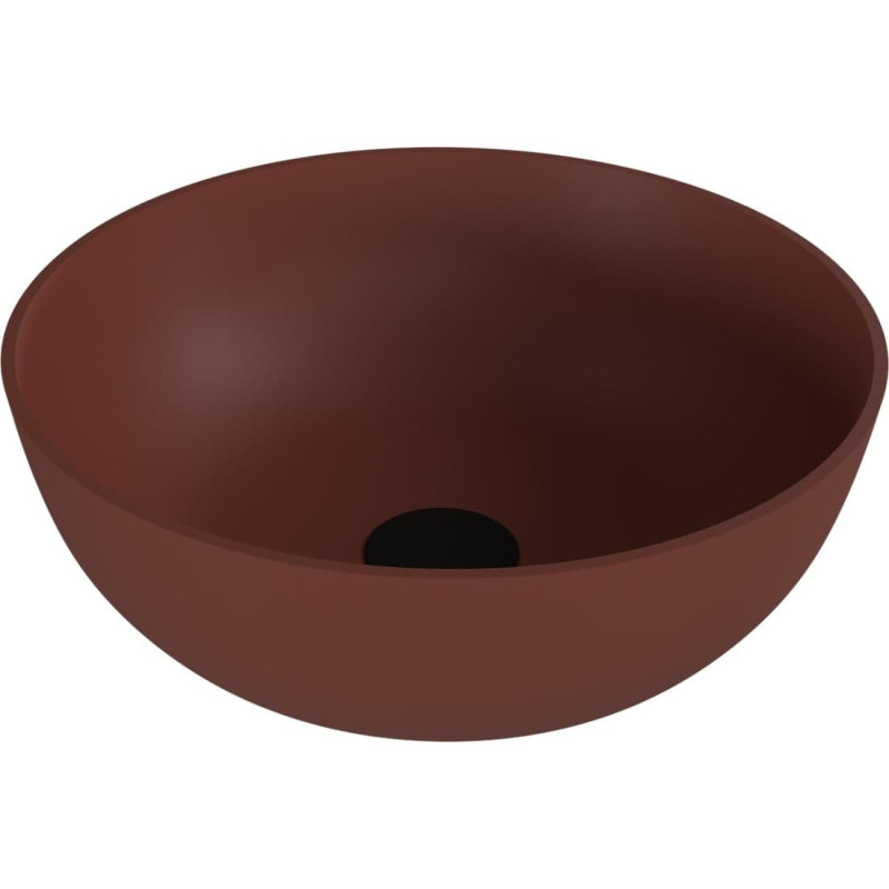 Umyvadlo na desku Polysan Banera 39x39 cm hnědá mat bez přepadu 14337.71