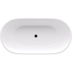 Volně stojící vana Polysan Reduta 171x81 cm litý mramor levá i pravá bílá/šedá matná 71842.32