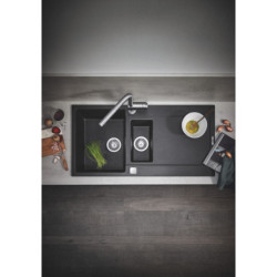 Dřezová baterie GROHE Minta s vytahovací sprškou supersteel 32168DC0