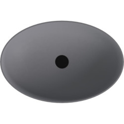 Umyvadlo na desku Polysan Banera 60x40 cm šedá matná bez přepadu 14397.31