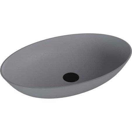 Umyvadlo na desku Polysan Banera 60x40 cm šedá matná bez přepadu 14397.31