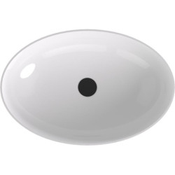 Umyvadlo na desku Polysan Banera 60x40 cm bílá/hnědá mat bez přepadu 14397.72