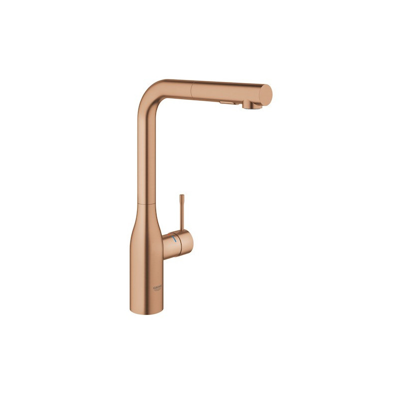 Dřezová baterie GROHE Essence New s vytahovací sprškou Brushed Warm Sunset 30270DL0