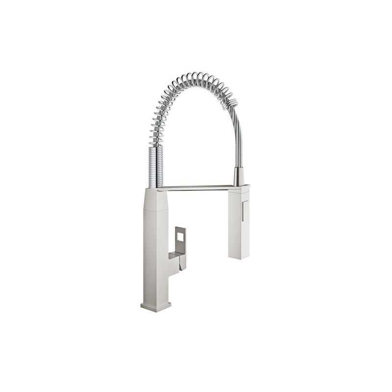 Dřezová baterie GROHE Eurocube s otočným raménkem supersteel 31395DC0