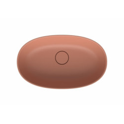 Umyvadlo na desku SAT Aula 60x36 cm růžová mat bez otvoru pro baterii, bez přepadu SATAU6036P