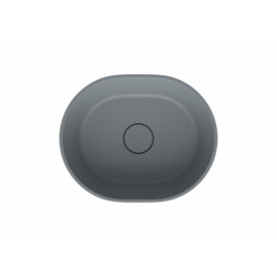 Umyvadlo na desku SAT Aula 47x38 cm světle šedá mat bez otvoru pro baterii, bez přepadu SATAU4738LG