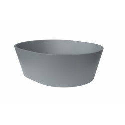 Umyvadlo na desku SAT Aula 47x38 cm světle šedá mat bez otvoru pro baterii, bez přepadu SATAU4738LG