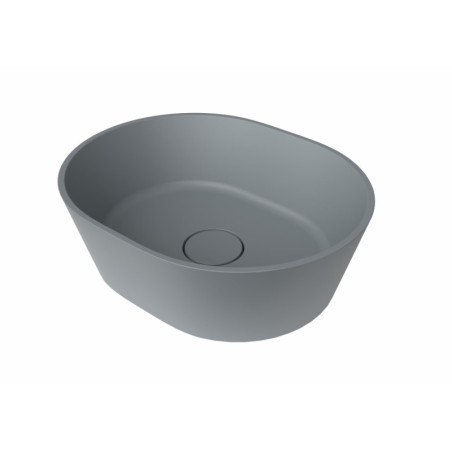 Umyvadlo na desku SAT Aula 47x38 cm světle šedá mat bez otvoru pro baterii, bez přepadu SATAU4738LG
