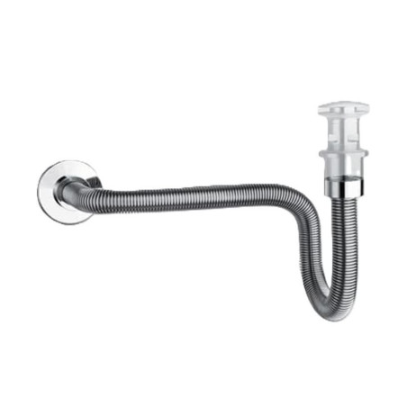 Flexibilní umyvadlový sifon Silfra 80cm chrom PP13051