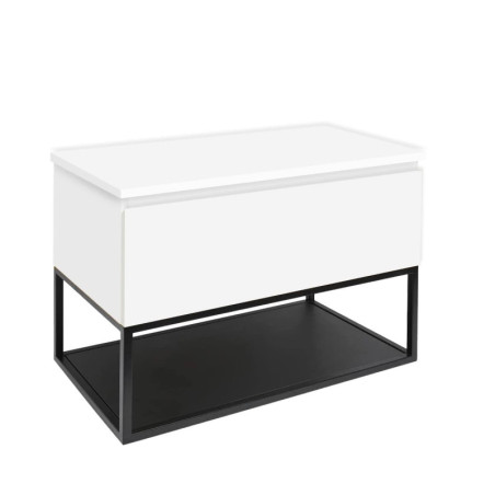 Koupelnová skříňka s krycí deskou SAT B-Way 79x57x45 cm bílá lesk BWAY80WDESK
