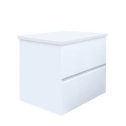 Koupelnová skříňka s krycí deskou SAT B-Way 59x50x45 cm bílá lesk BWAY260WDESK