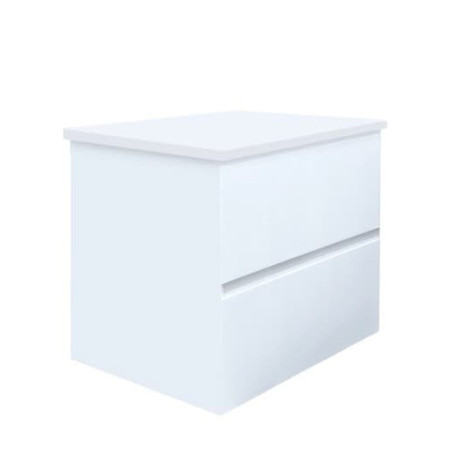 Koupelnová skříňka s krycí deskou SAT B-Way 59x50x45 cm bílá lesk BWAY260WDESK